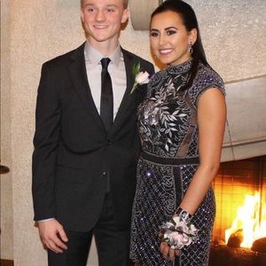 Jovani black beaded dress